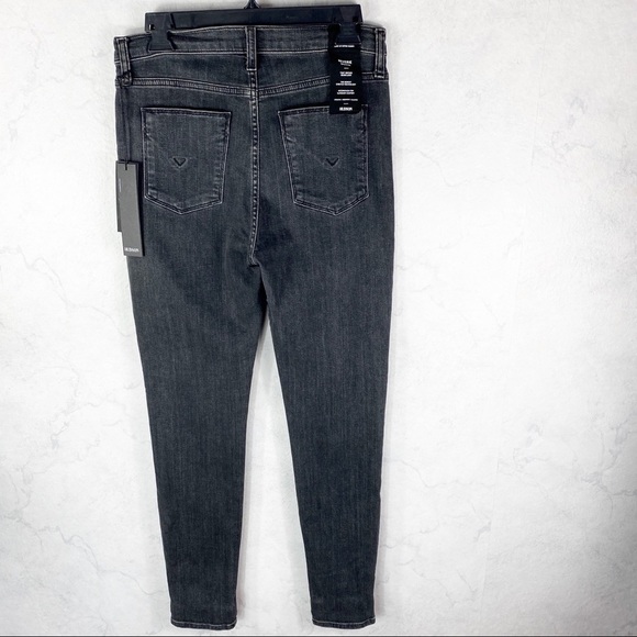 [Hudson] High Waisted Lace Up Denim Jeans - Picture 7 of 9
